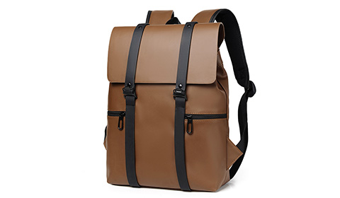 PU leather waterproof Casual Woman and Man backpack