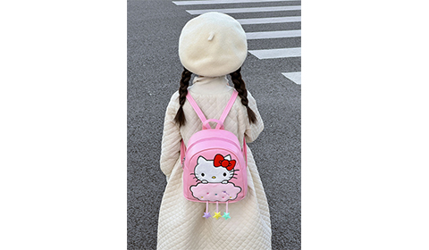 cute lovely children's School Bag Cartoon Preschool Kindergarten Outing Storage Bag with cartoon printing and Large Capacity