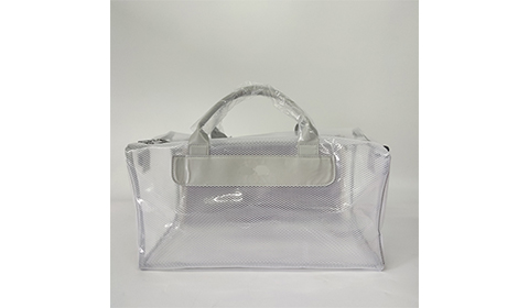 2024 Summer New Clear PVC Swimming Waterproof Dry Tote Bag with zipper Large Capacity Mesh Sports Gym Travel Duffel Bag