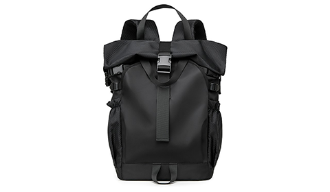 Fashionable trend casual rolled-up backpack for casual sports use, large capacity, double-shoulder bag