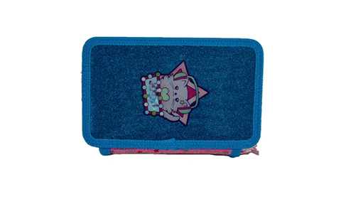 Children's girl cartoon three-fold pen case pencil box learning tool storage bag