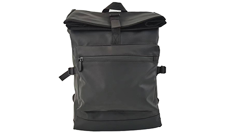 Cross border men's backpack with fashionable rolled edges, trendy and cool commuting, business computer backpack, large capacity student backpack