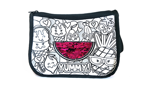 Sequined Melon Children's Cartoon Friut Crossbody Bag, Student Painting Toy Single Shoulder Backpack