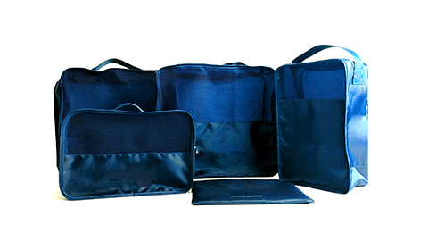 New Product Nice Large Polyester Foldable Organizer Travel Cosmetic Storage Bags Travel Luggage Packing Organizers Set